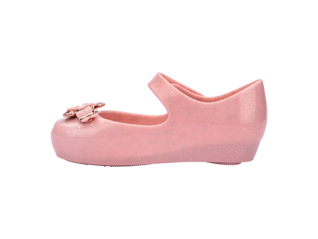 Mini Melissa Ultragirl Chrome Flower Pink Opaque Glitter | melissa