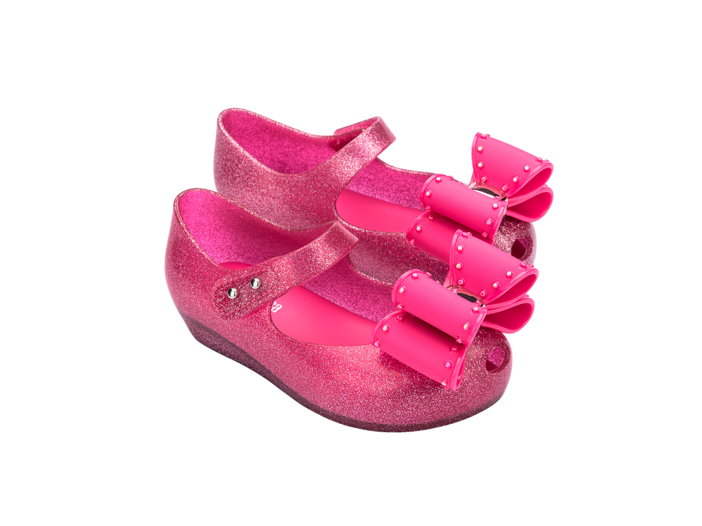 Mini Melissa Ultragirl Classic Bow Glitter Pink – melissa