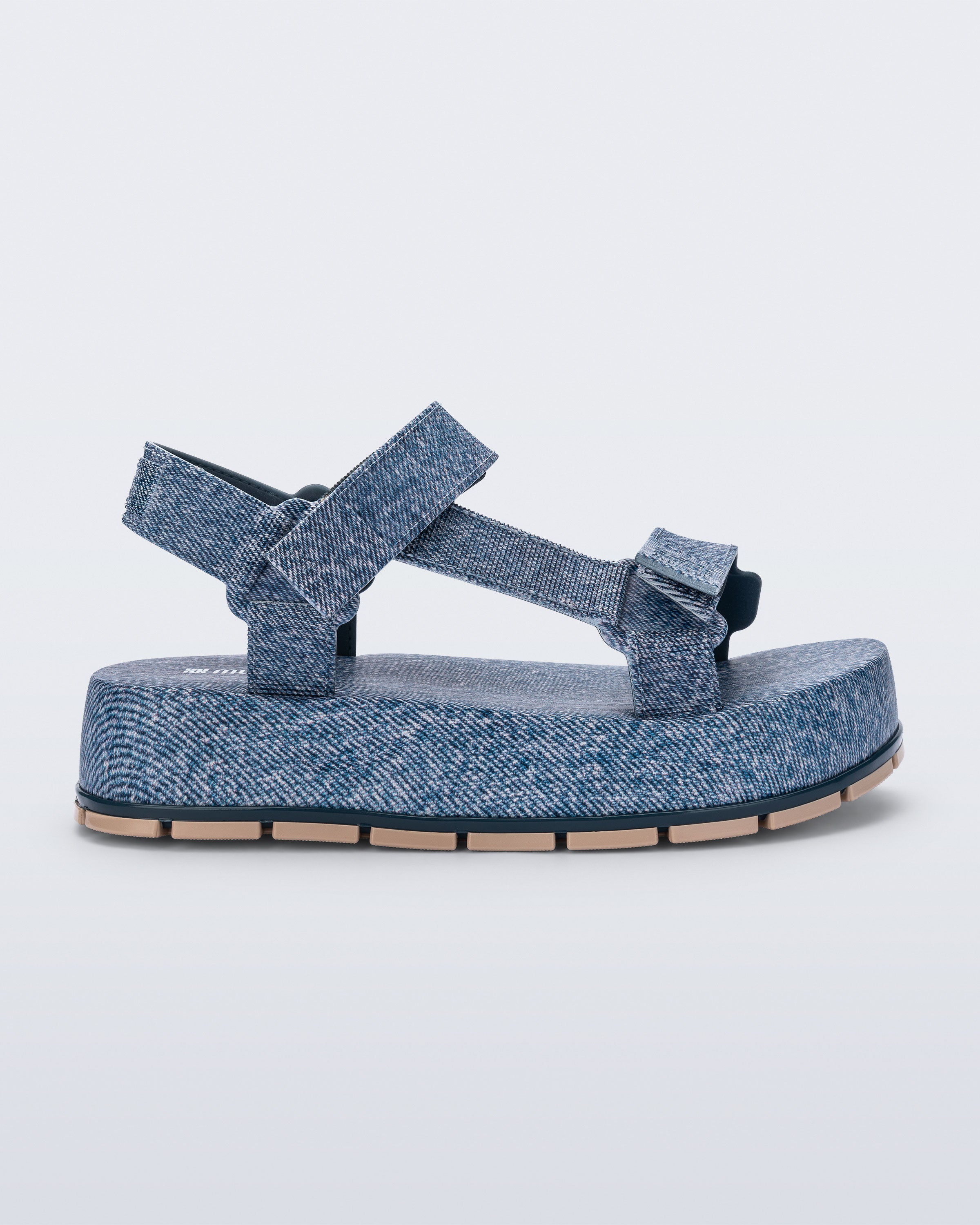 Melissa Flowing Platform Denim Jean Blue