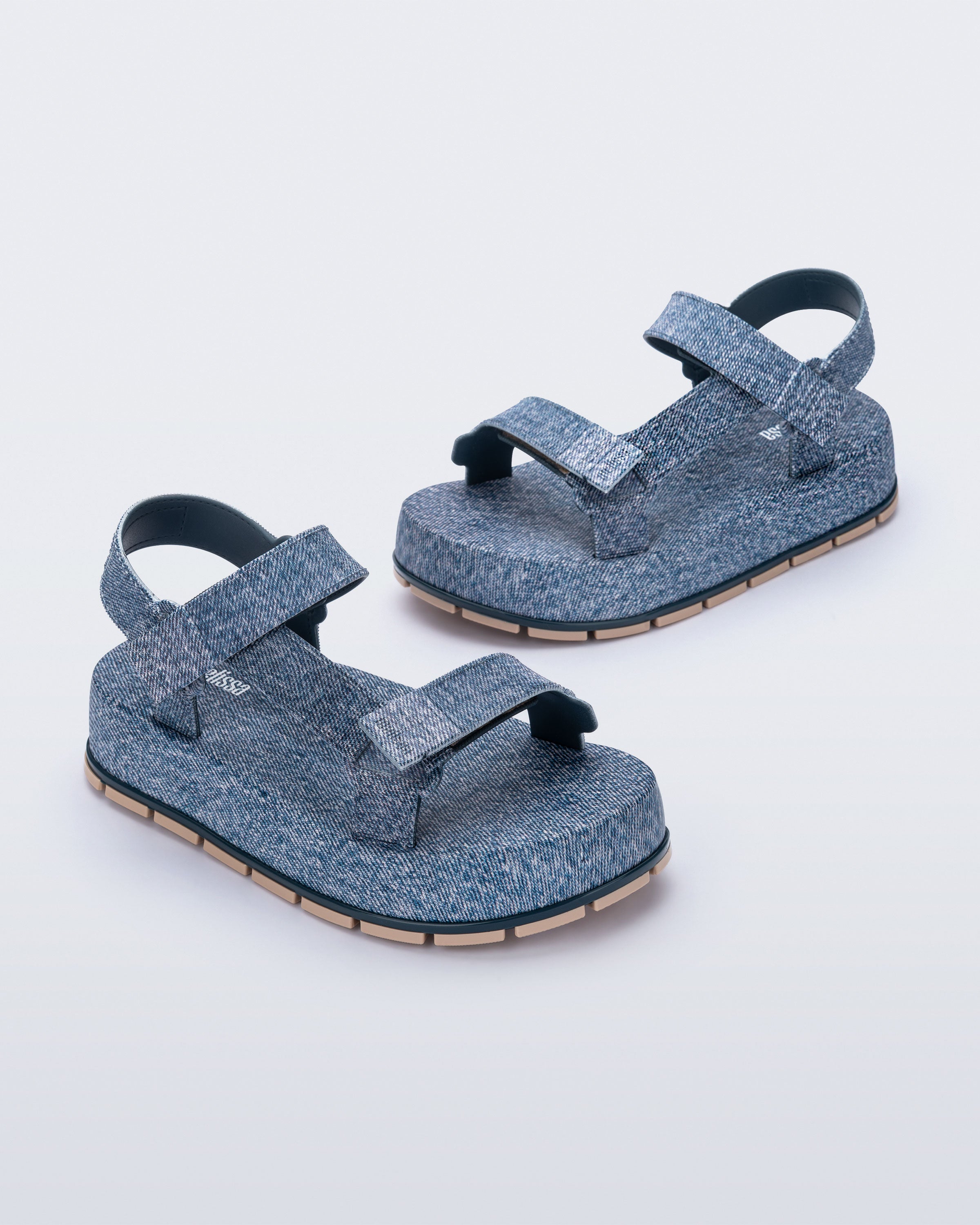 Melissa Flowing Platform Denim Jean Blue