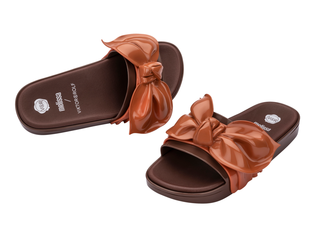 Melissa Beach Slide Tie + Viktor & Rolf Brown/Orange