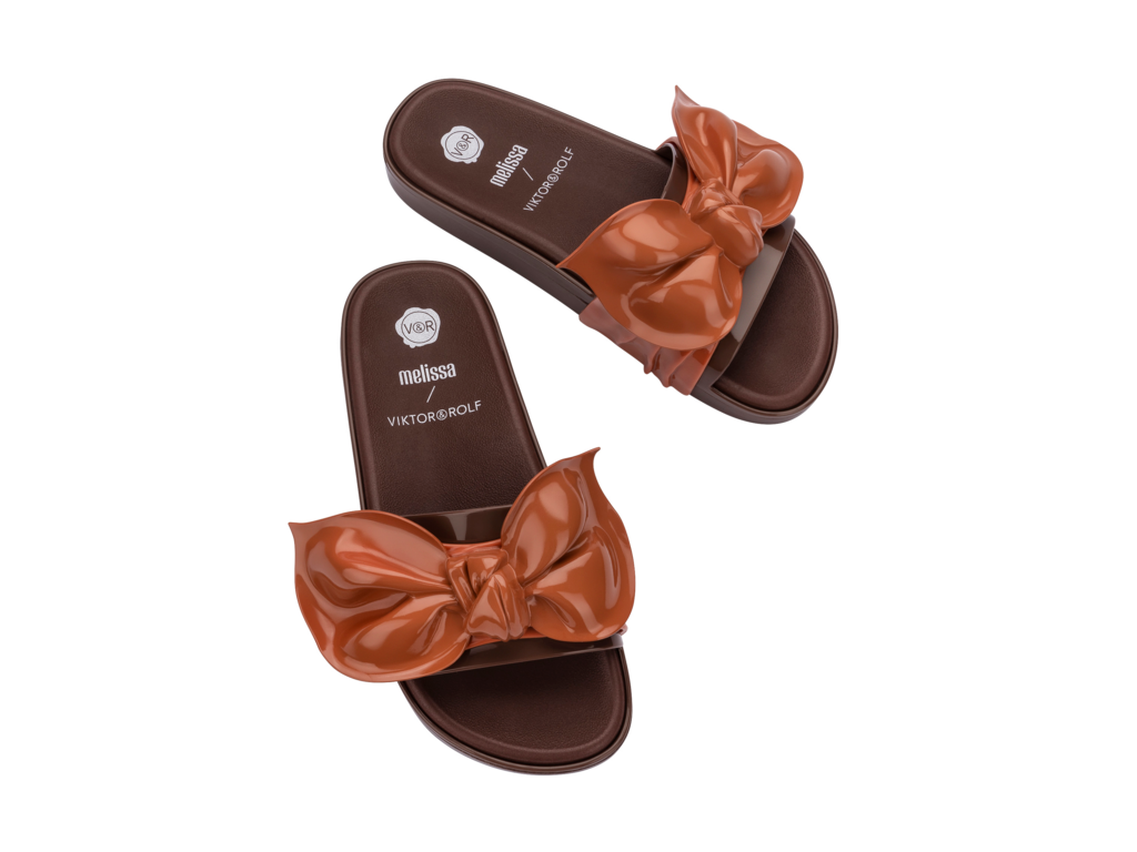 Melissa Beach Slide Tie + Viktor & Rolf Brown/Orange