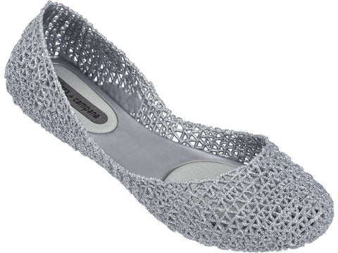 Melissa Campana Papel VII Silver (with powder) | melissa shoes ...