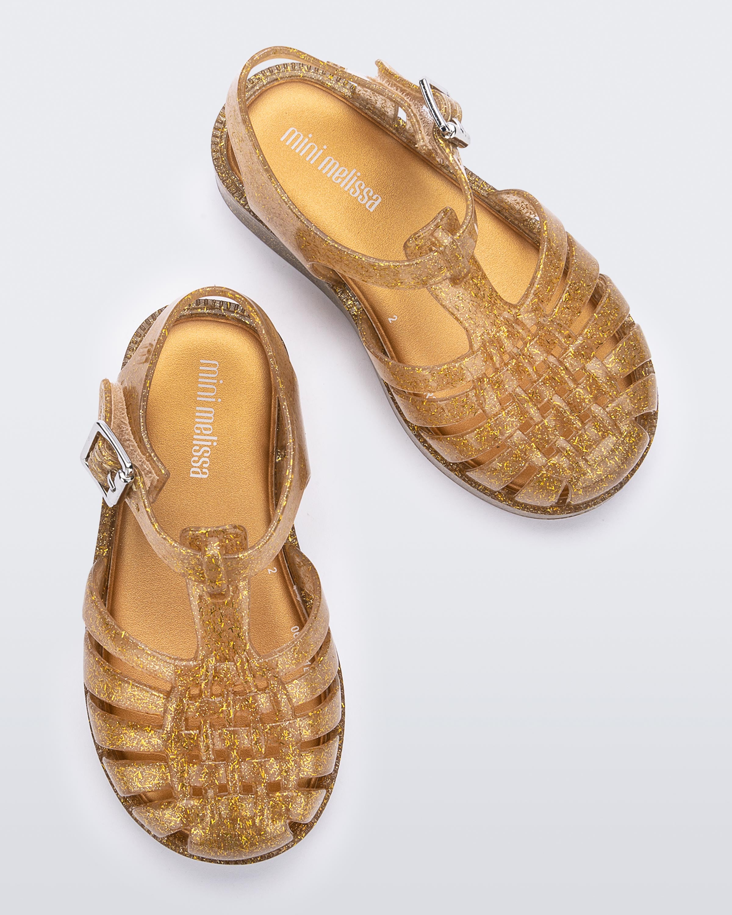 Mini Melissa Possession Shiny Glitter Beige Gold