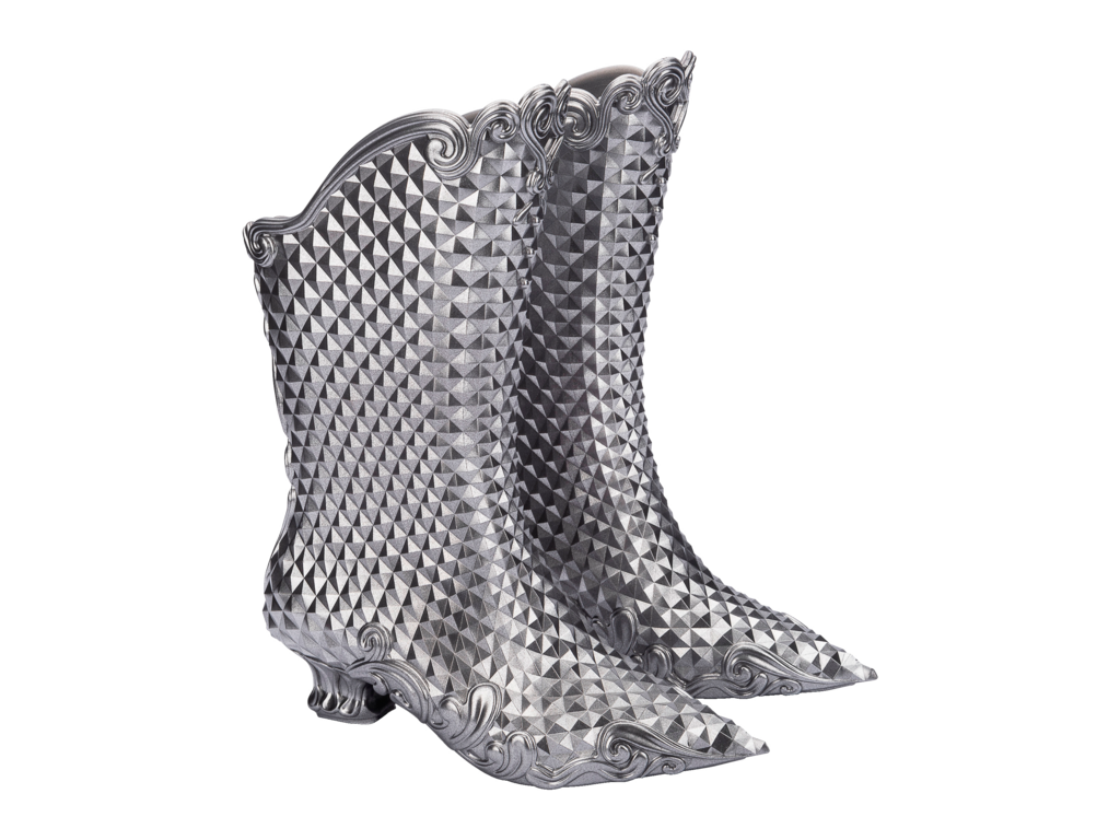 Melissa + Y/Project Court Boot Metallic Silver