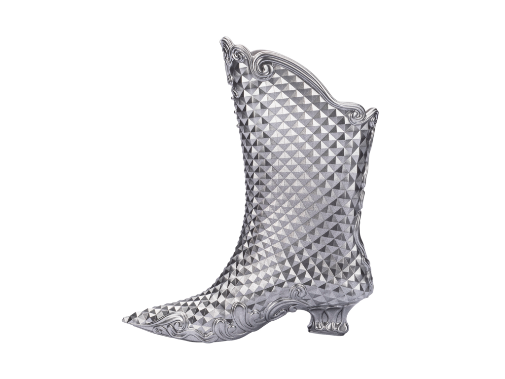 Melissa + Y/Project Court Boot Metallic Silver