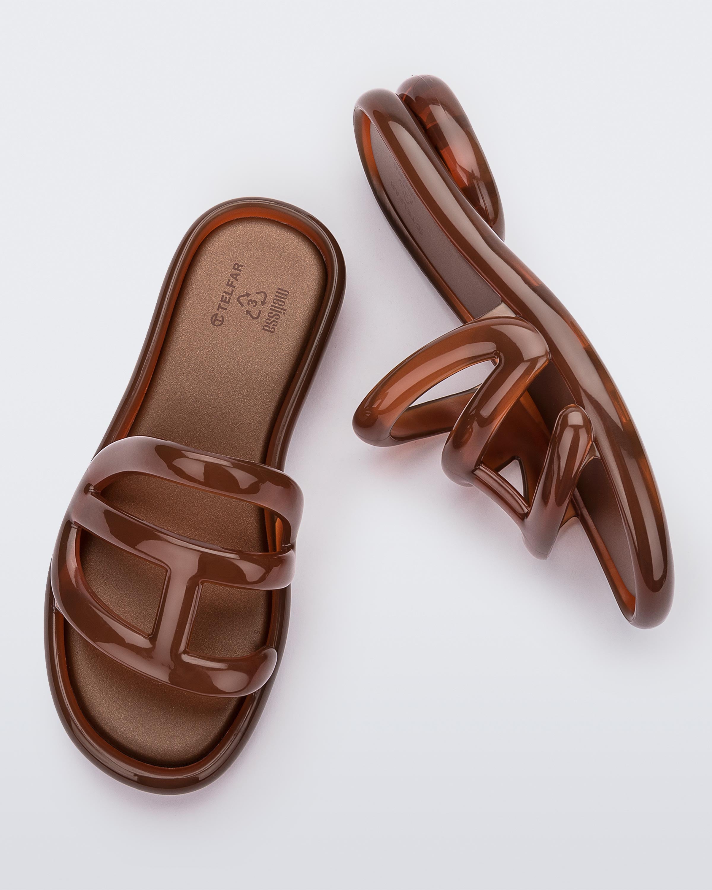 Melissa x Telfar Jelly Slide Brown