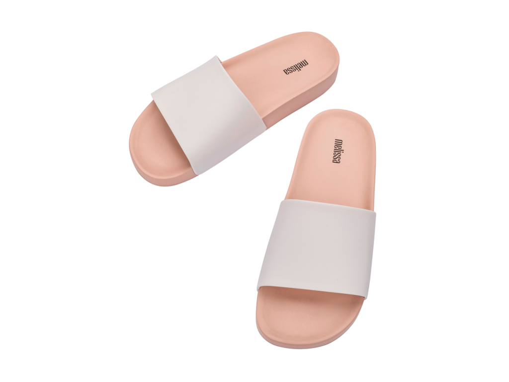 Melissa Flowing Slide Beige/White