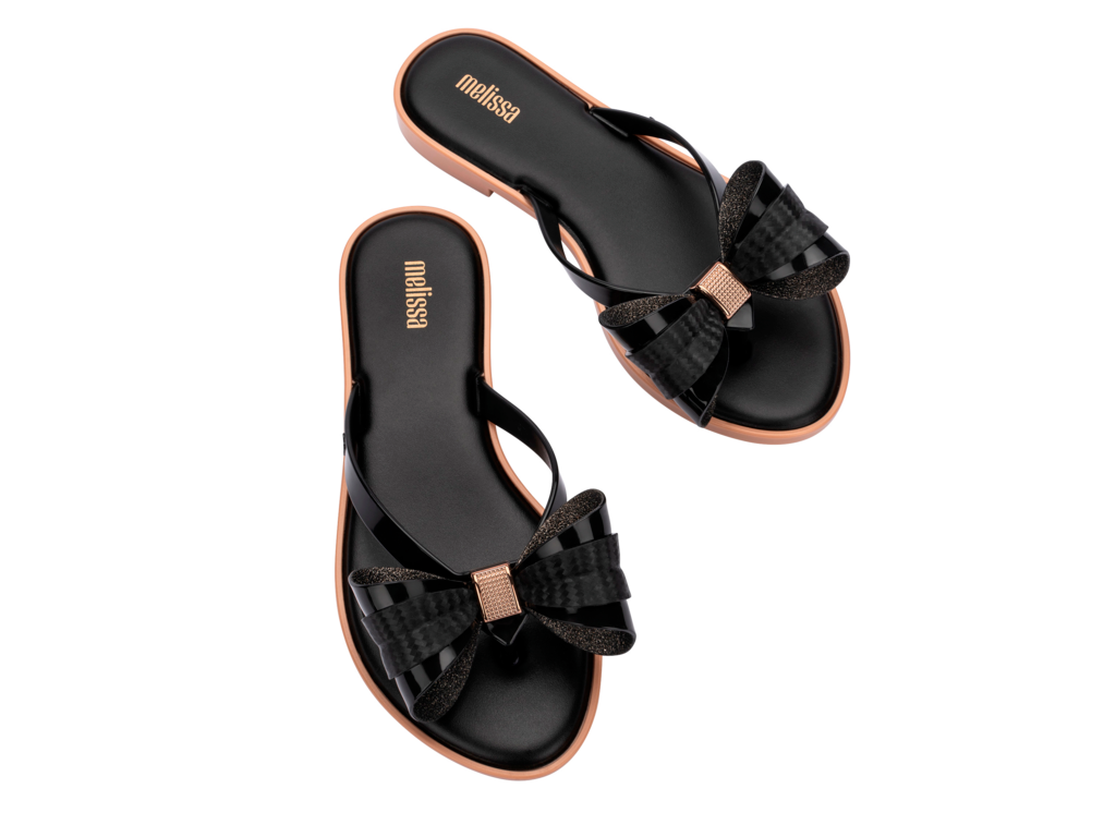 Melissa Flip Flop Slim V Black/Beige