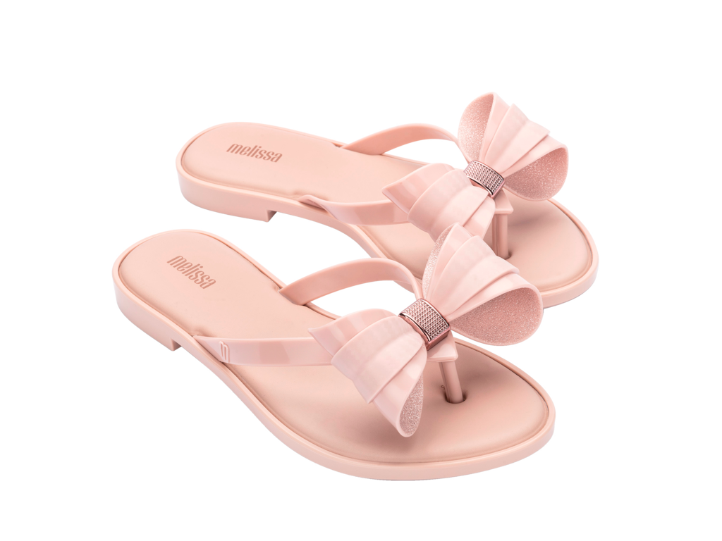 Melissa Flip Flop Slide V Pink/Pink Glitter