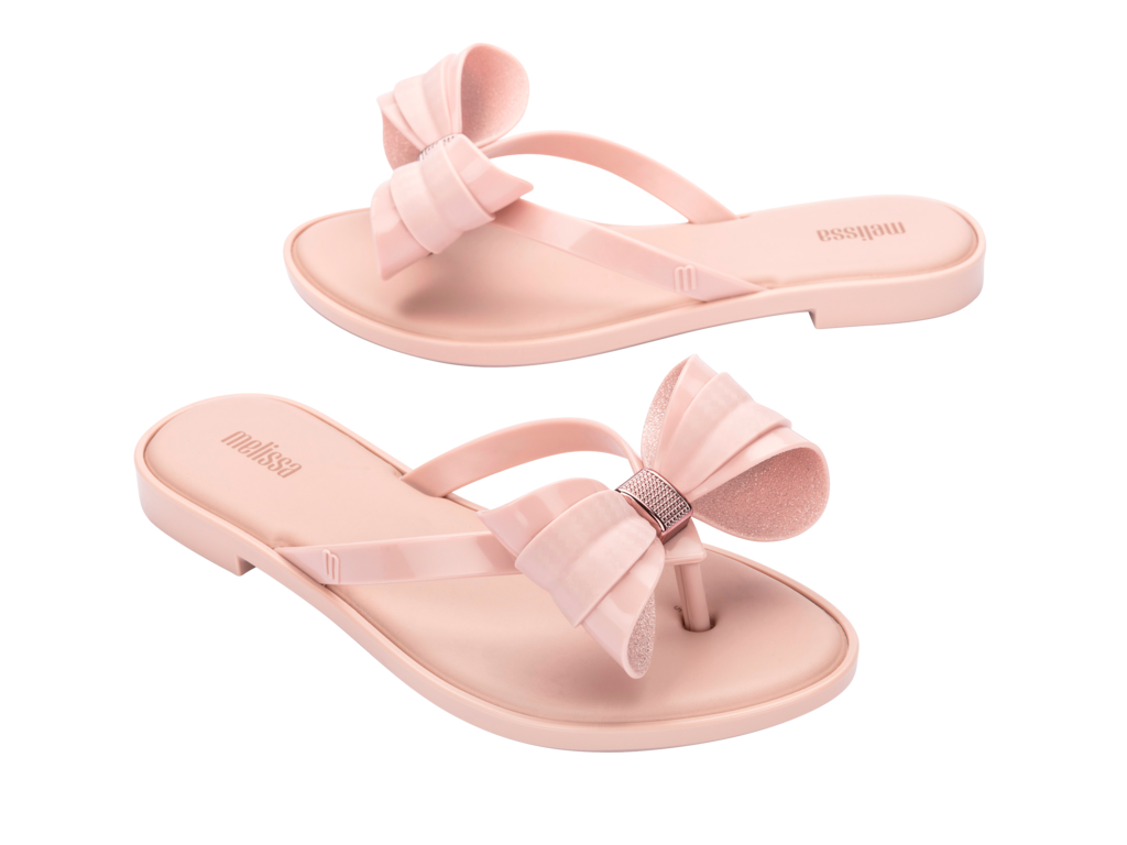 Melissa Flip Flop Slim V Pink/Pink Glitter