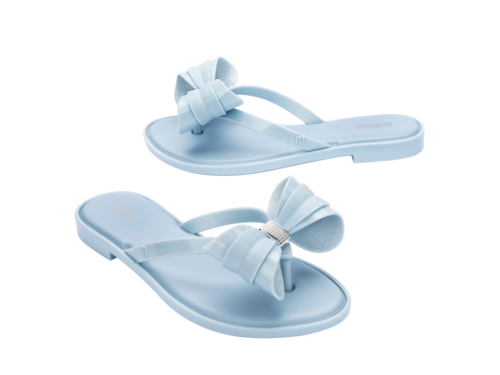 Melissa Flip Flop Slim V Blue/Glitter Blue