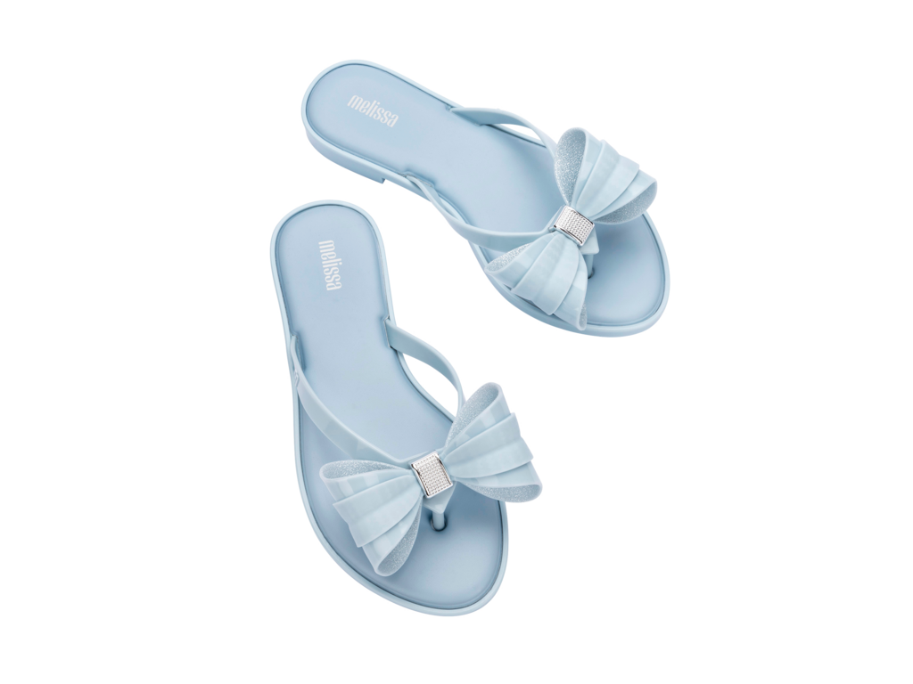 Melissa Flip Flop Slim V Blue/Glitter Blue