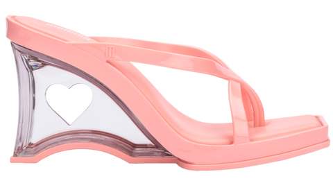 【限定SALE！！】安定感◎Melissa ハート クリアヒールサンダル 限定SALE！！】安定感◎Melissa ハート クリアヒールサンダル