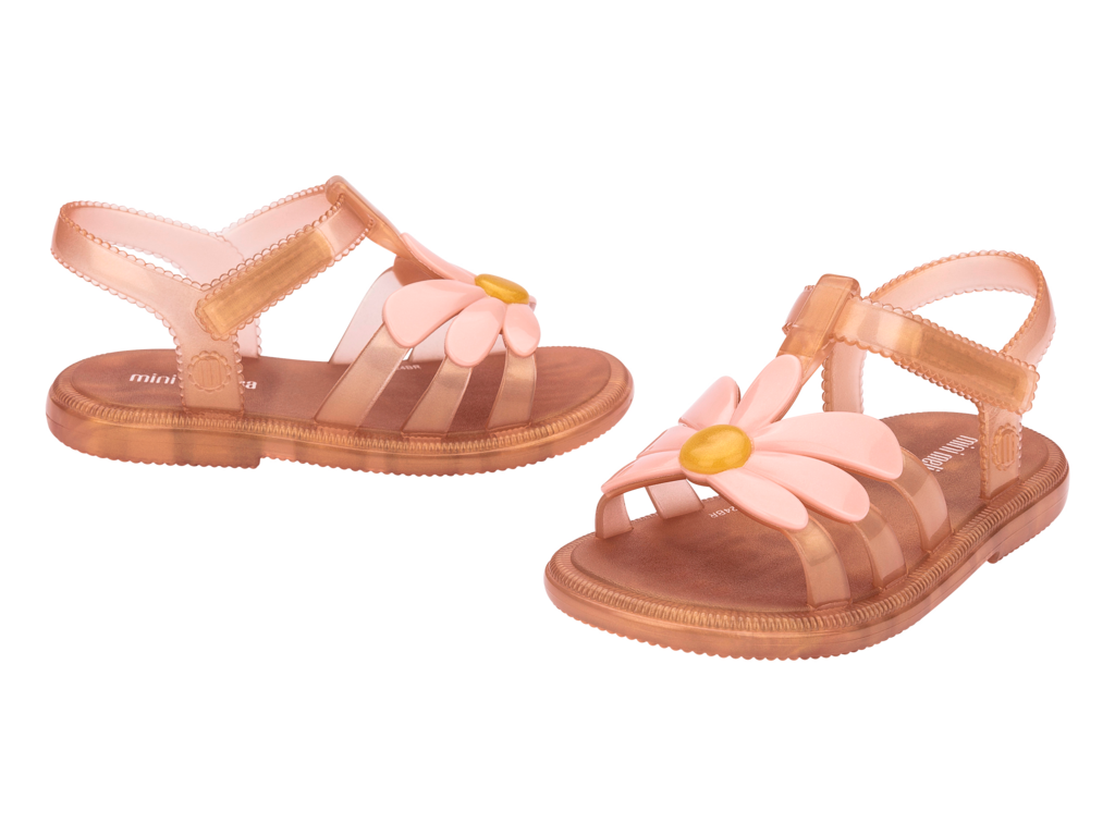 Mini Melissa Hip Bloomy Pearlish Brown/Pink