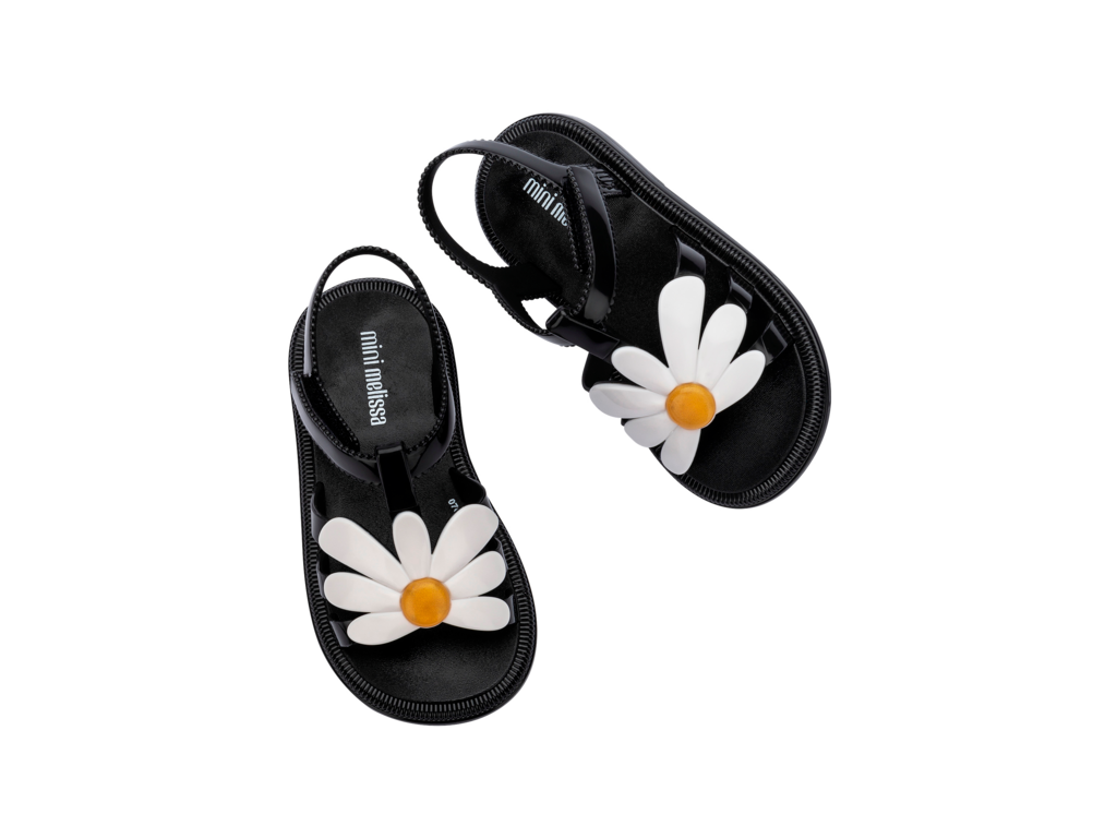 Mini Melissa Hip Bloomy Black/White