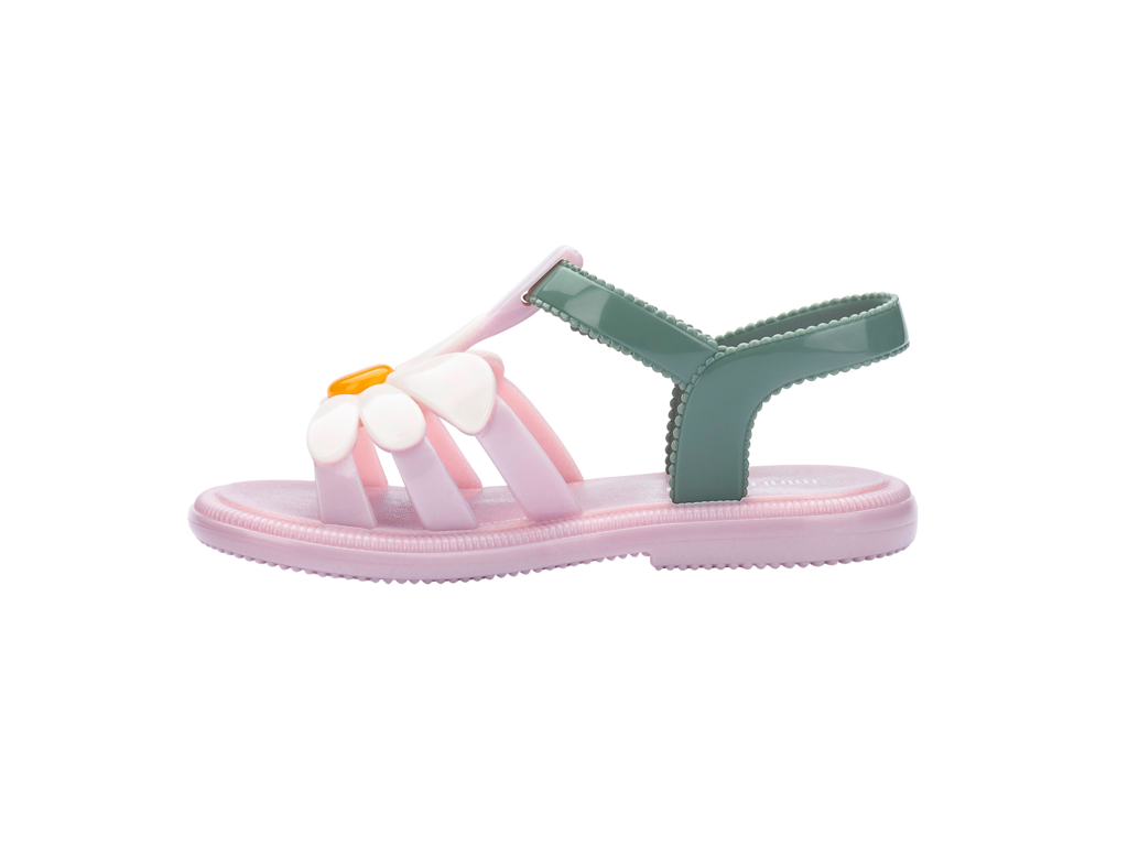 Mini Melissa Hip Bloomy Metallic Pink/Green