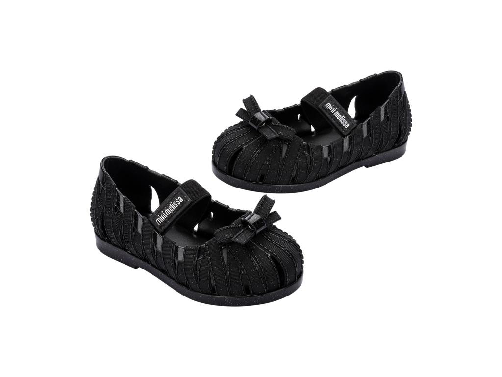 Mini Melissa M Lover Ballerina Glitter Black