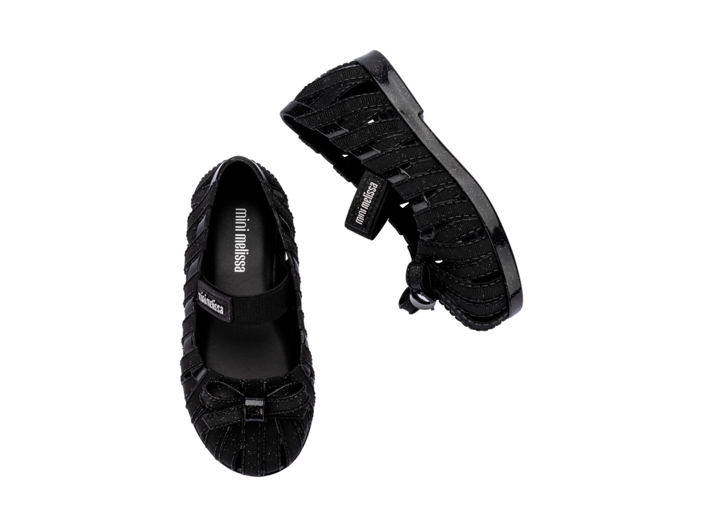 Mini Melissa M Lover Ballerina Glitter Black