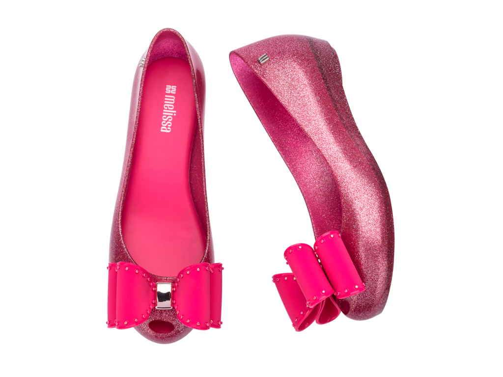 Melissa Ultragirl Classic Bow Glitter Pink