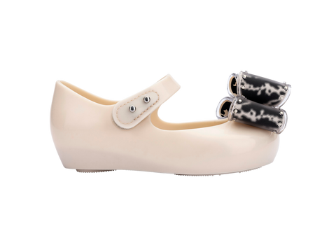 Mini Melissa Ultragirl Classic Bow Beige/Black – melissa