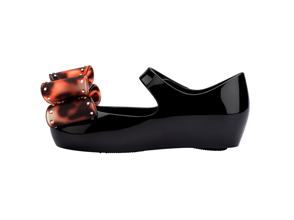 Mini Melissa Ultragirl Classic Bow Black Turtle