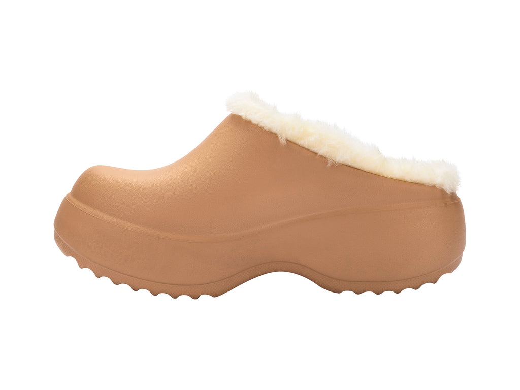 Melissa Free Clog Fluffy Platform Dark Beige