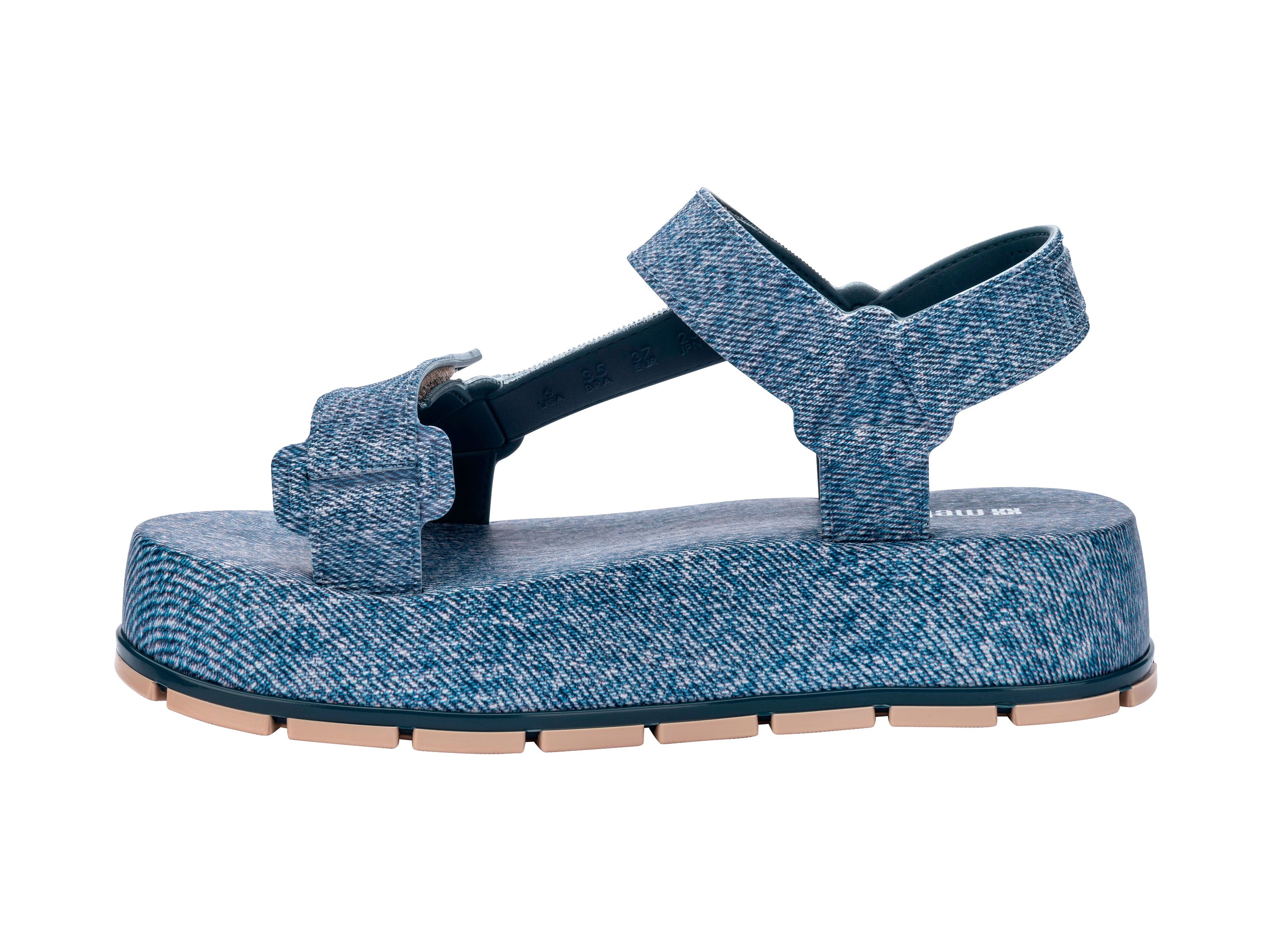 Melissa Flowing Platform Denim Jean Blue