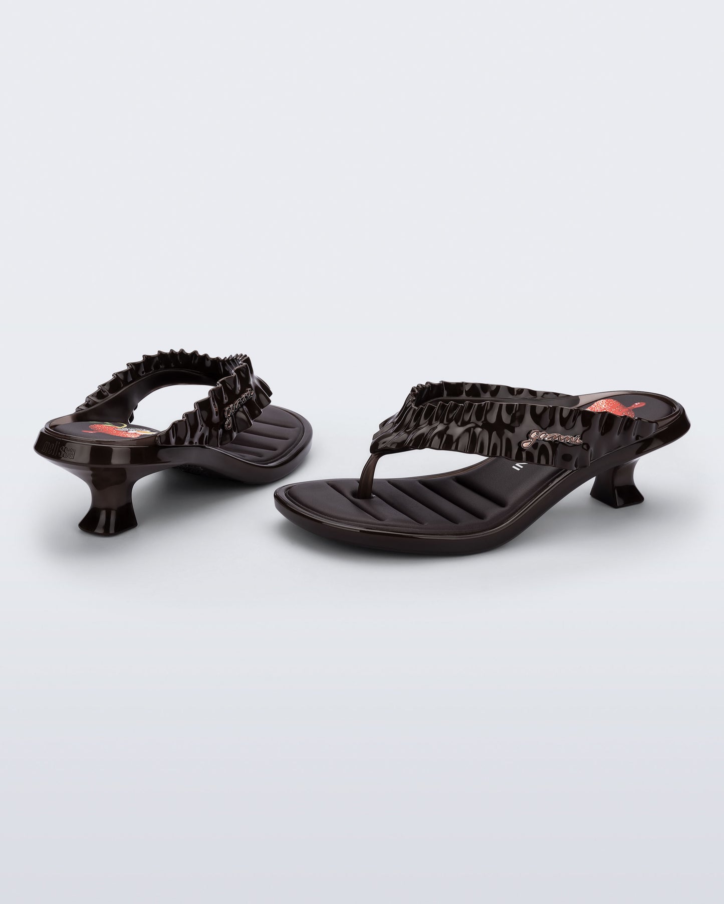 Melissa Thong Kitten Heel + GANNI