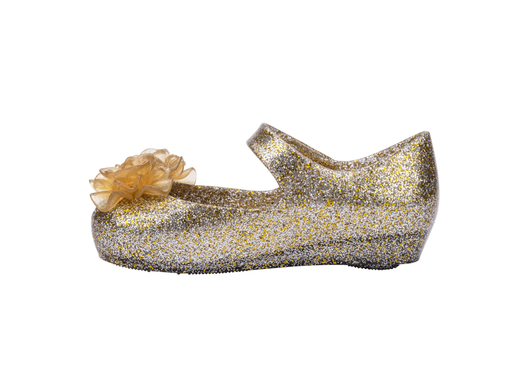 Mini Melissa Ultragirl Garden Clear Gold Glitter