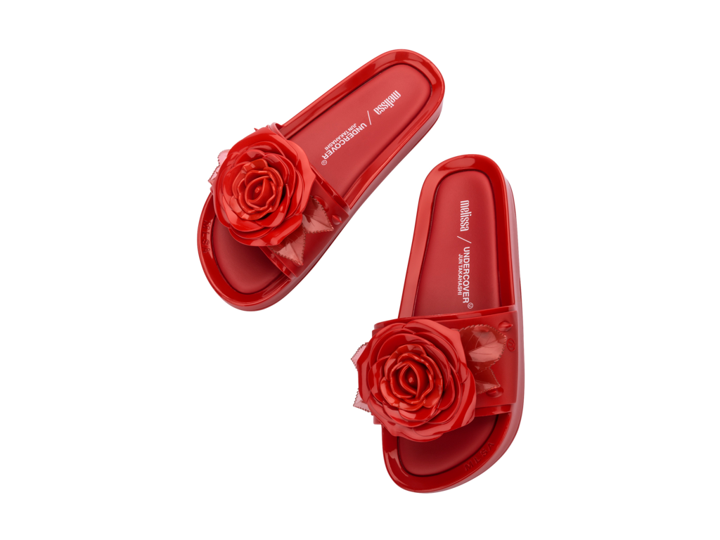 Melissa + Undercover Rose Beach Slide Red